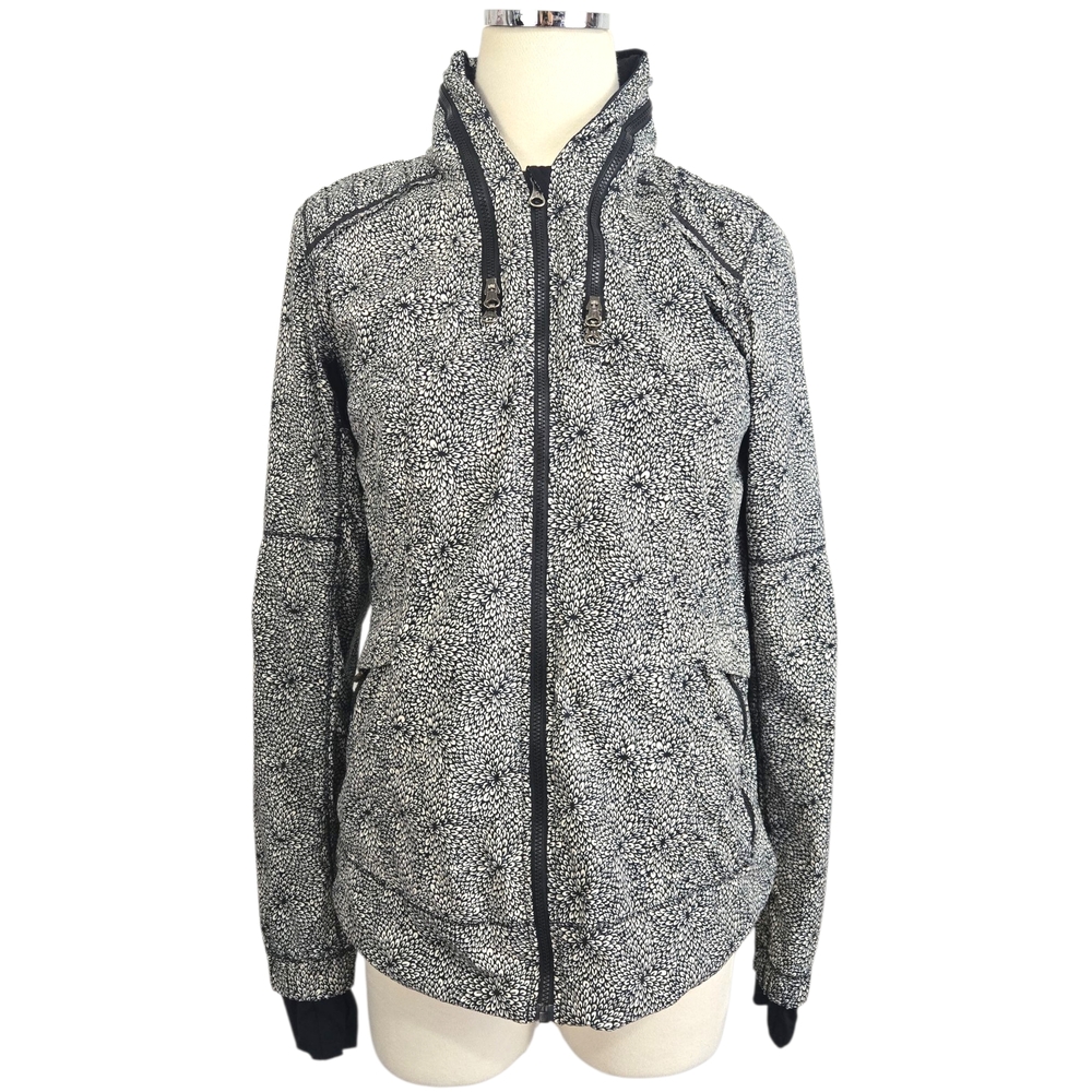 Lululemon Spring Forward Jacket Plush Petal With Stow Away Hoodie Size 8